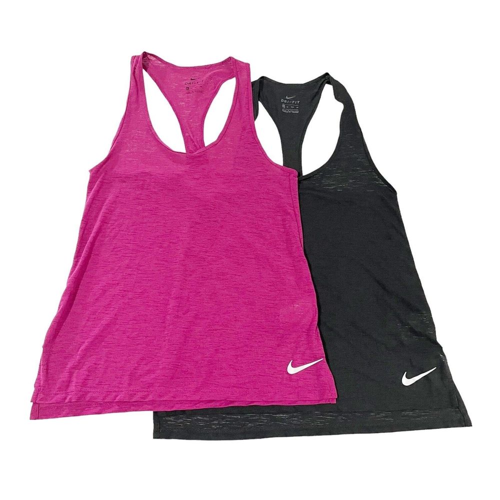 Nike Dri-Fit Women's‎ Athletic Tank Tops Size XS Fuchsia and Black